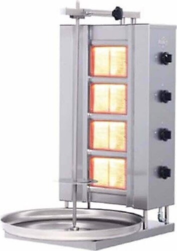 ADG-4U Gas Doner Kebab Machine, 4 Burners, Top Motor